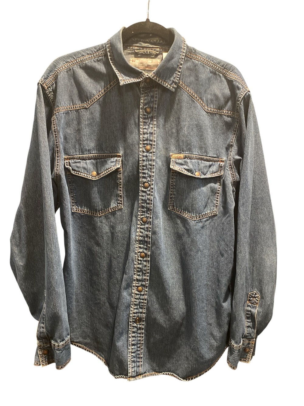 Levi Strauss Signature Denim Long Sleeve Shirt Size Large